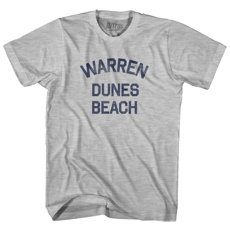Michigan Warren Dunes Beach Womens Cotton Junior Cut Vintage T-shirt - Grey Heather