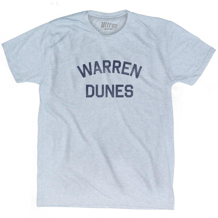 Michigan Warren Dunes Adult Tri-Blend Vintage T-shirt - Athletic White