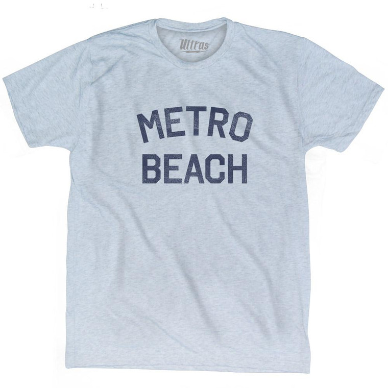 Michigan Metro Beach Adult Tri-Blend Vintage T-shirt - Athletic White