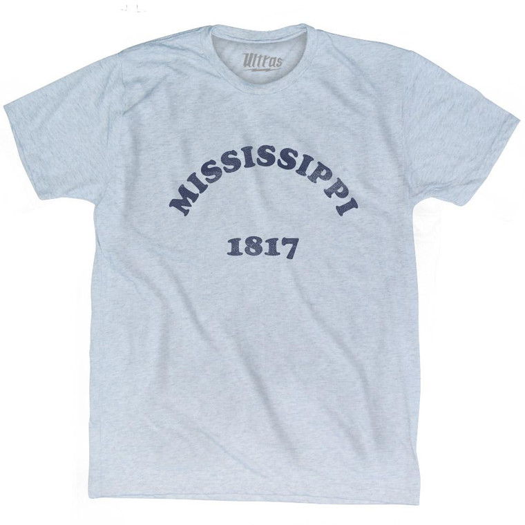 Mississippi State 1817 Adult Tri-Blend Vintage T-shirt - Athletic White