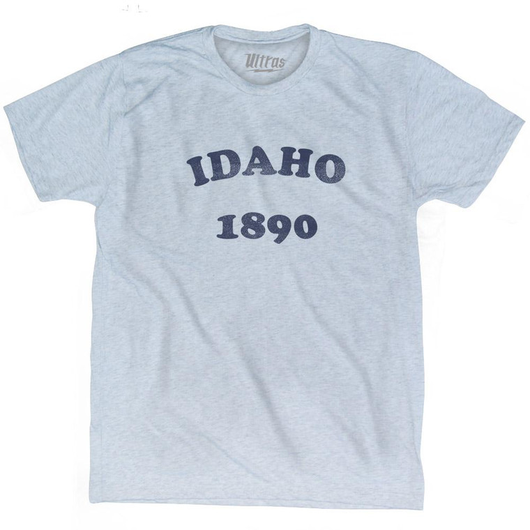 Idaho State 1890 Adult Tri-Blend Vintage T-shirt - Athletic White