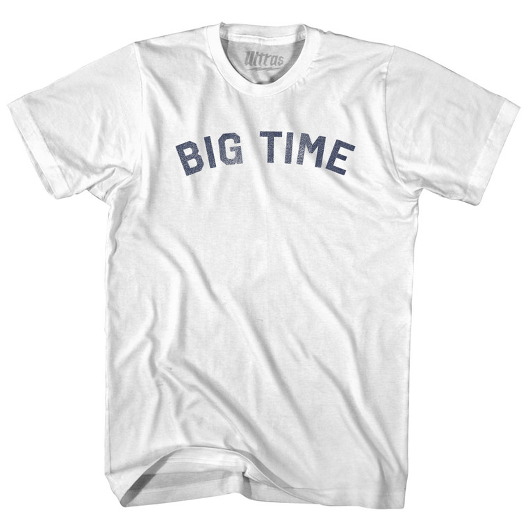 Big Time Womens Cotton Junior Cut T-Shirt - White