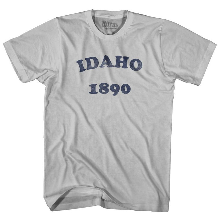 Idaho State 1890 Adult Cotton Vintage T-shirt - Cool Grey