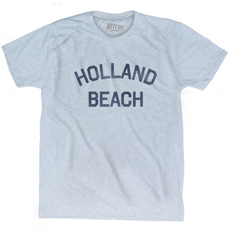 Michigan Holland Beach Adult Tri-Blend Vintage T-shirt - Athletic White