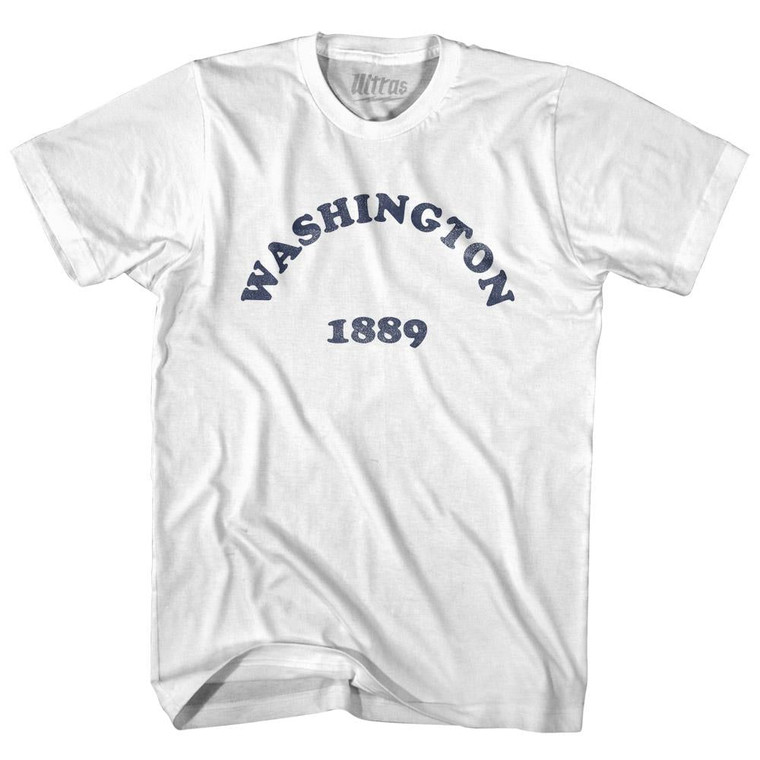 Washington State 1889 Youth Cotton Vintage T-shirt - White