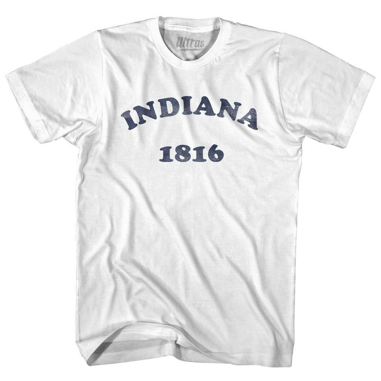Indiana State 1816 Youth Cotton Vintage T-shirt - White