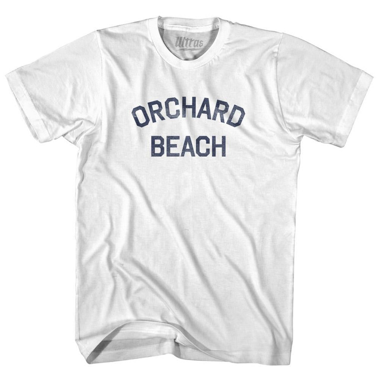 Michigan Orchard Beach Womens Cotton Junior Cut Vintage T-shirt-White