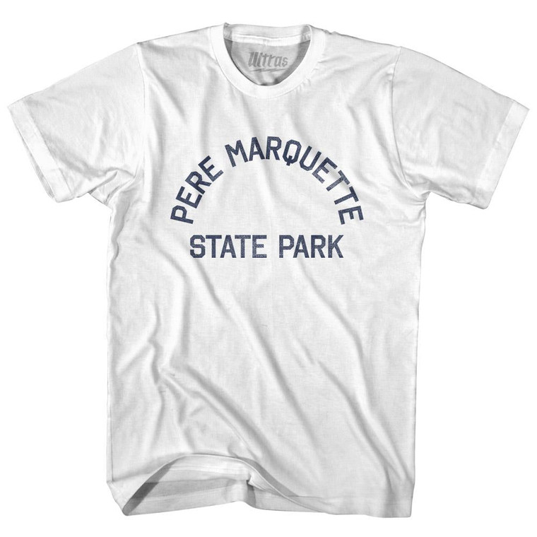 Michigan Pere Marquette Park Beach Womens Cotton Junior Cut Vintage T-shirt - White
