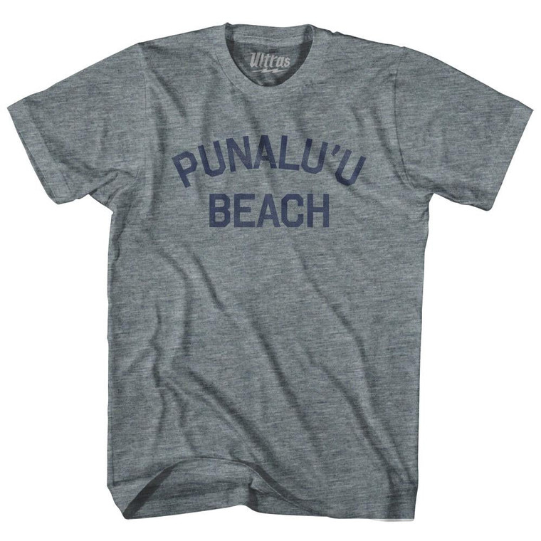 Hawaii Punalu'u Beach Womens Tri-Blend Junior Cut Vintage T-shirt - Athletic Grey