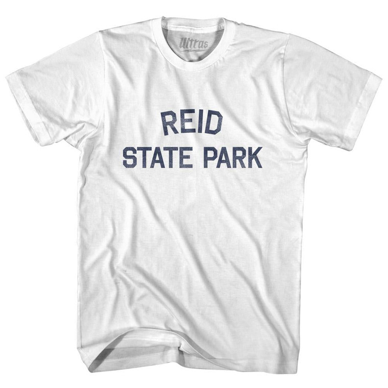 Maine Reid State Park Womens Cotton Junior Cut Vintage T-shirt - White