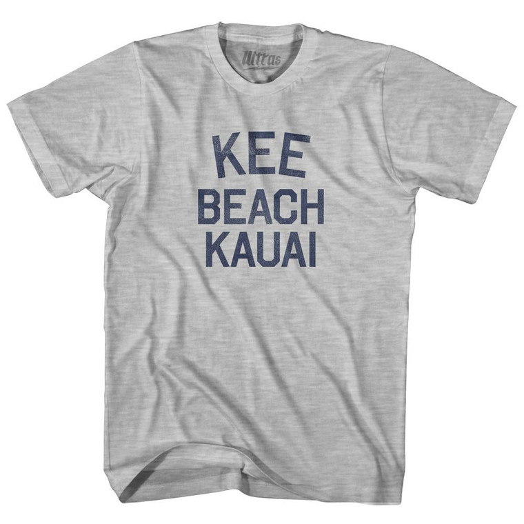 Hawaii Kee Beach Kauai Womens Cotton Junior Cut Vintage T-shirt - Grey Heather