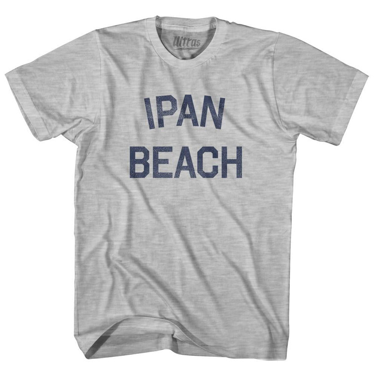 Guam Ipan Beach Womens Cotton Junior Cut Vintage T-shirt - Grey Heather
