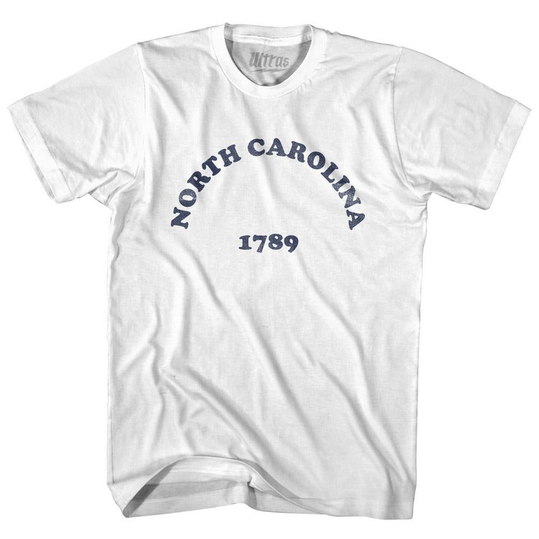 North Carolina State 1789 Adult Cotton Vintage T-shirt - White