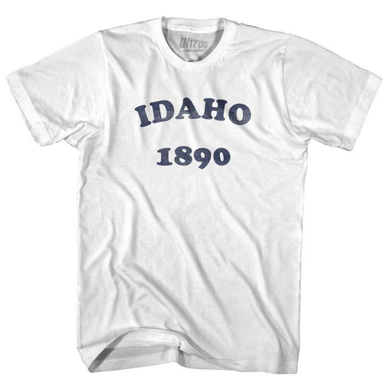 Idaho State 1890 Adult Cotton Vintage T-shirt - White