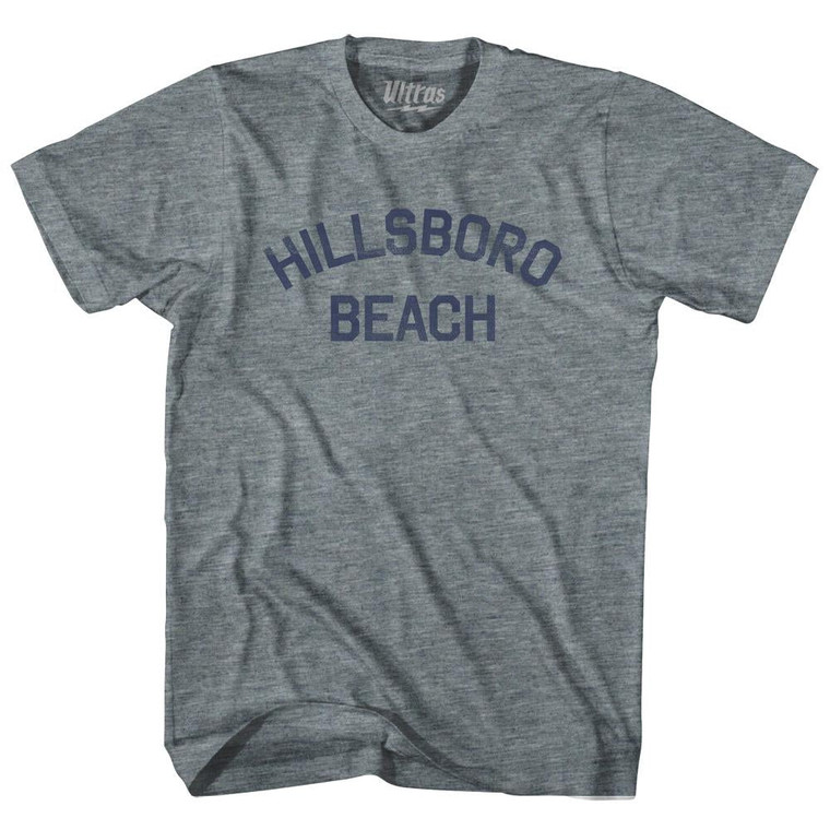 Florida Hillsboro Beach Youth Tri-Blend Vintage T-shirt-Athletic Grey