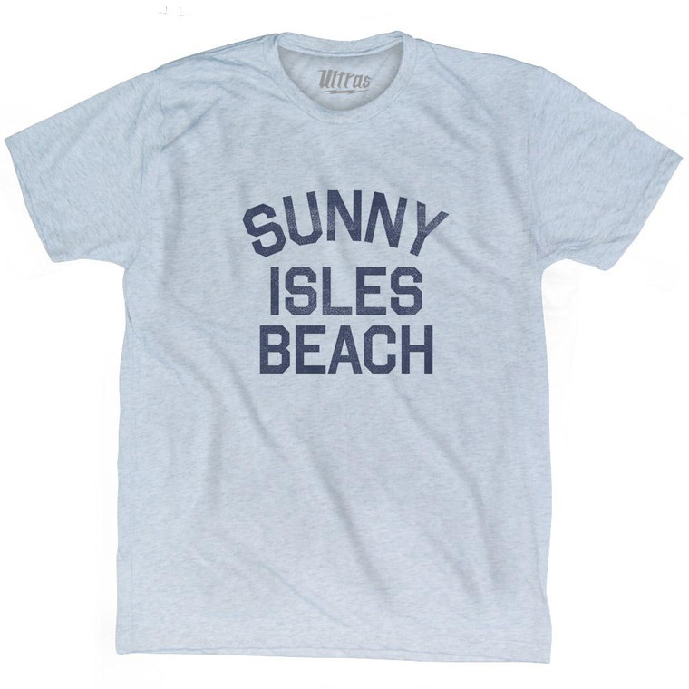 Florida Sunny Isles Beach Adult Tri-Blend Vintage T-shirt - Athletic White