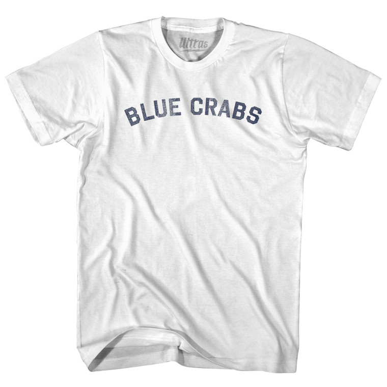 Blue Crabs Womens Cotton Junior Cut T-Shirt - White