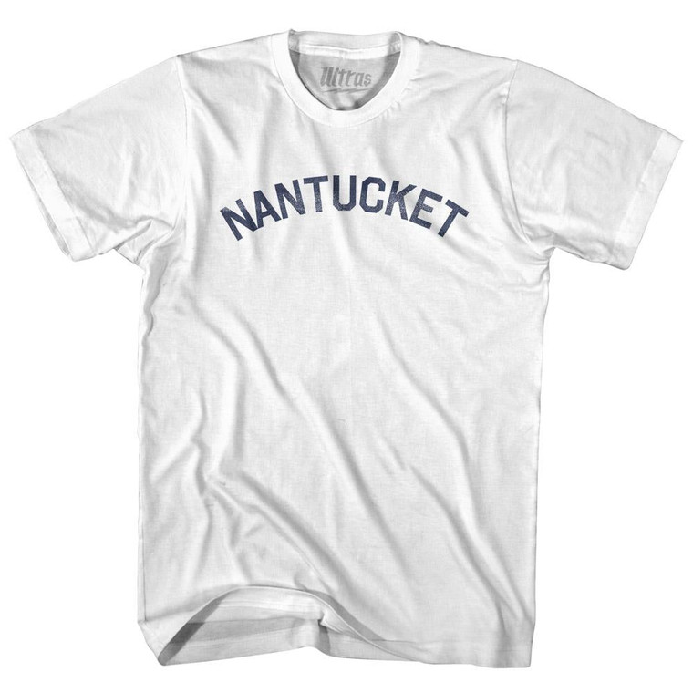 Massachusetts Nantucket Youth Cotton Vintage T-shirt - White