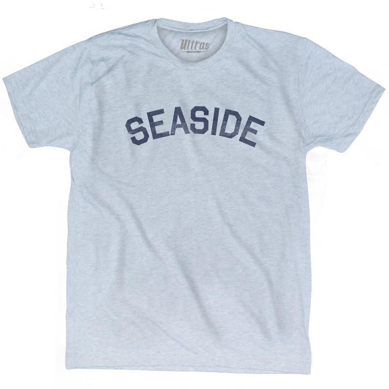 Florida Seaside Adult Tri-Blend Vintage T-shirt - Athletic White