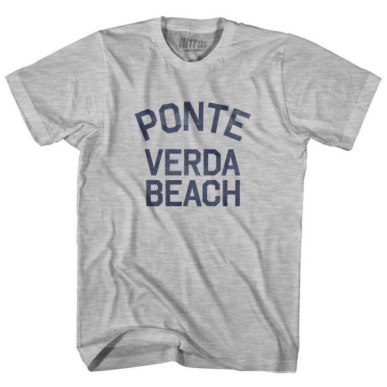 Florida Ponte Verda Beach Womens Cotton Junior Cut Vintage T-shirt - Grey Heather