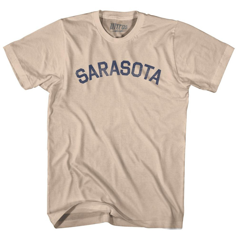 Florida Sarasota Adult Cotton Vintage T-shirt - Creme