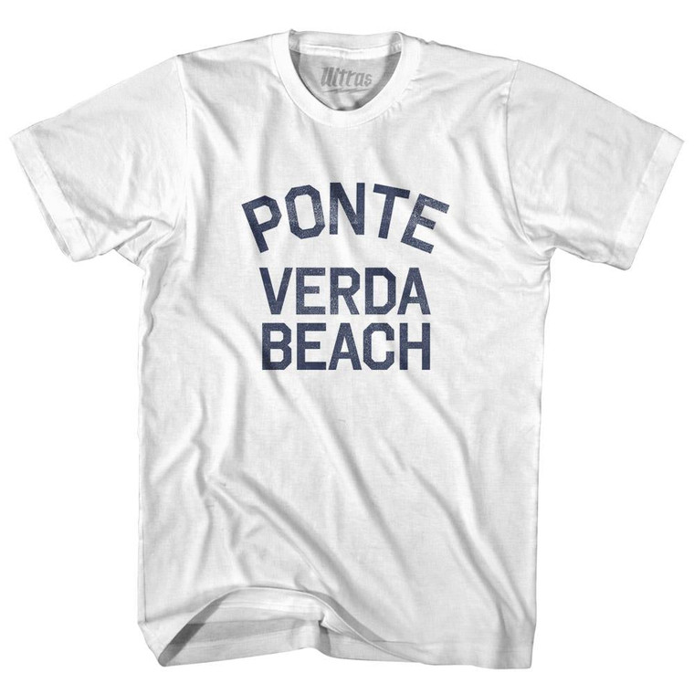 Florida Ponte Verda Beach Womens Cotton Junior Cut Vintage T-shirt - White