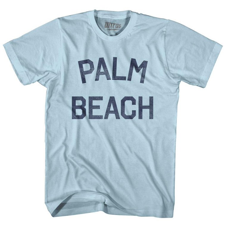 Florida Palm Beach Adult Cotton Vintage T-shirt - Light Blue