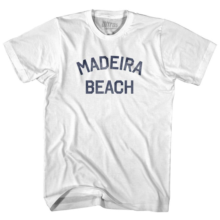 Florida Madeira Beach Womens Cotton Junior Cut Vintage T-shirt - White