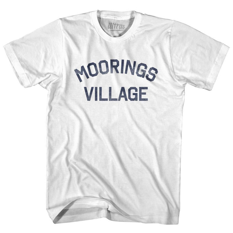 Florida Moorings Village Adult Cotton Vintage T-shirt - White