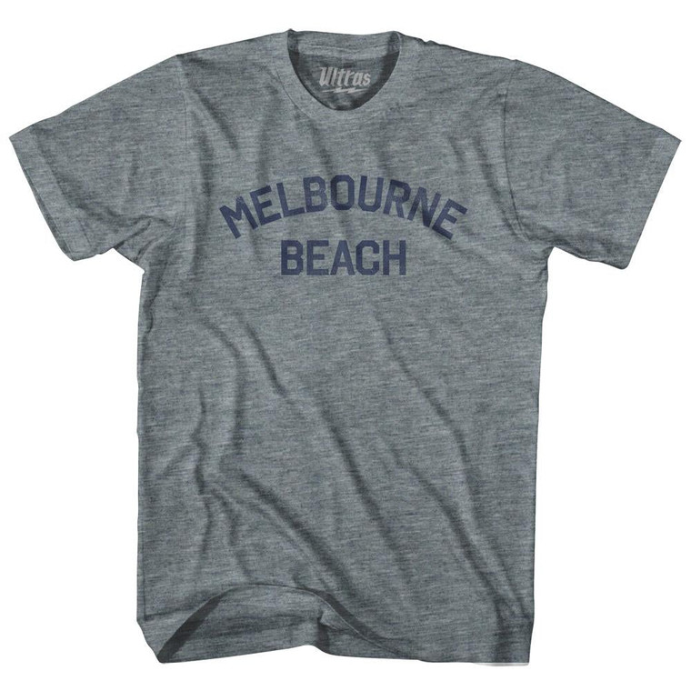 Florida Melbourne Beach Adult Tri-Blend Vintage T-shirt - Athletic Grey