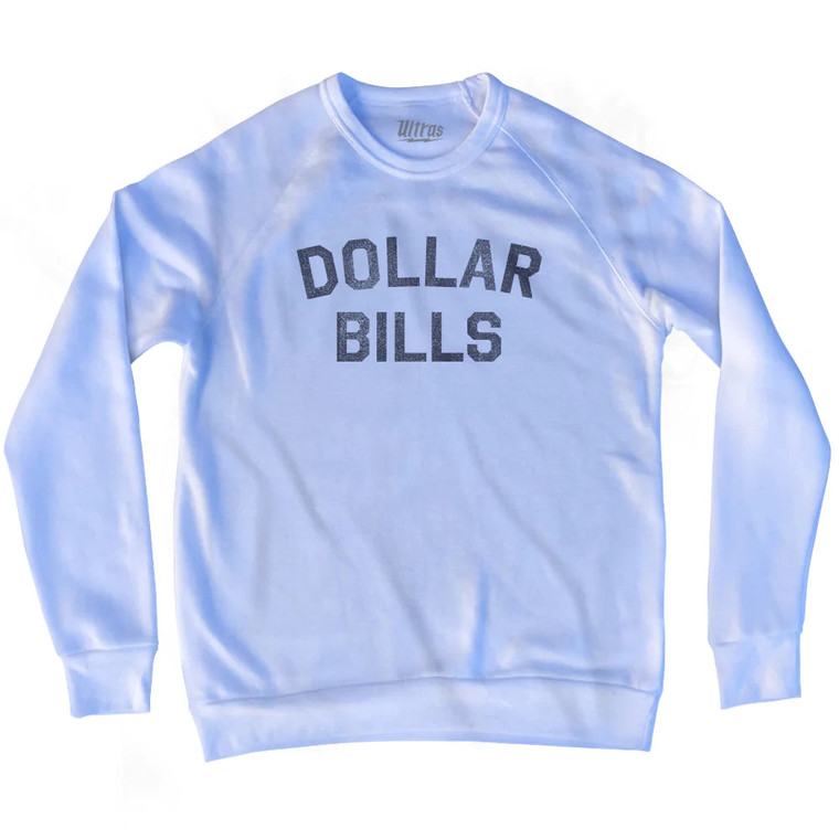 Dollar Bills Adult Tri-Blend Sweatshirt - White