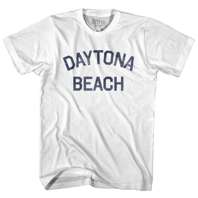 Florida Daytona Beach Womens Cotton Junior Cut Vintage T-shirt - White