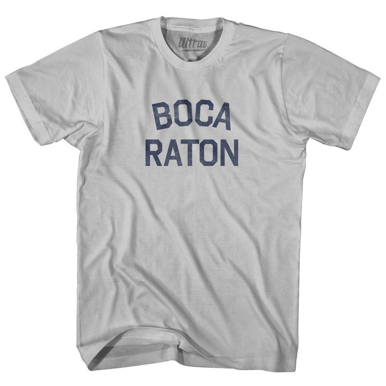 Florida Boca Raton Adult Cotton Vintage T-shirt - Cool Grey