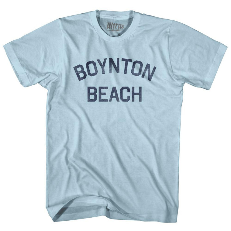 Florida Boynton Beach Adult Cotton Vintage T-shirt - Light Blue