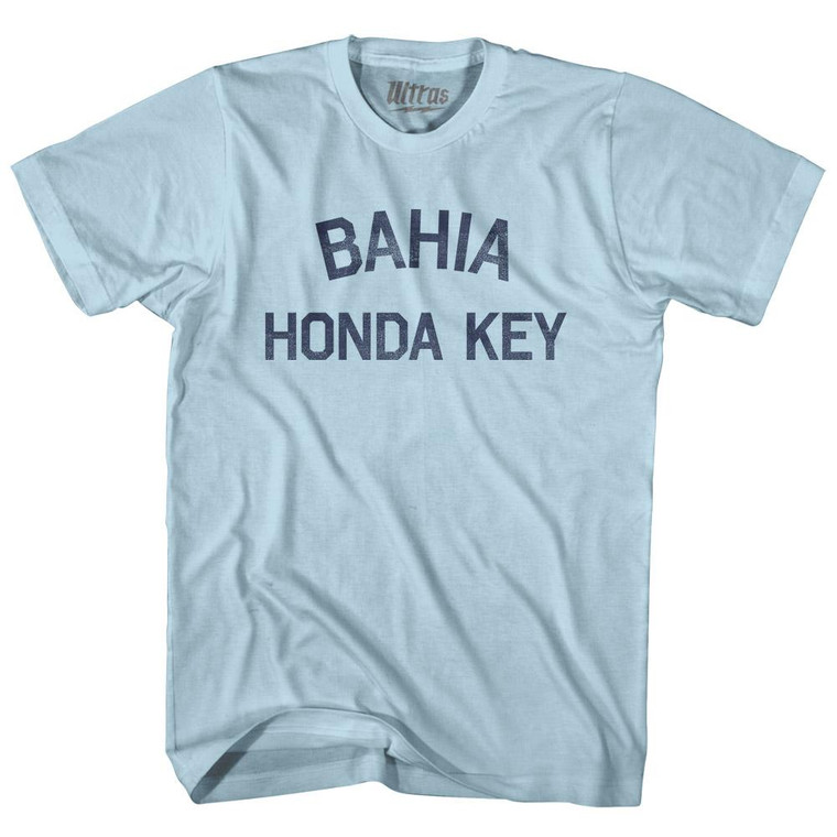 Florida Bahia Honda Key Adult Cotton Vintage T-shirt - Light Blue