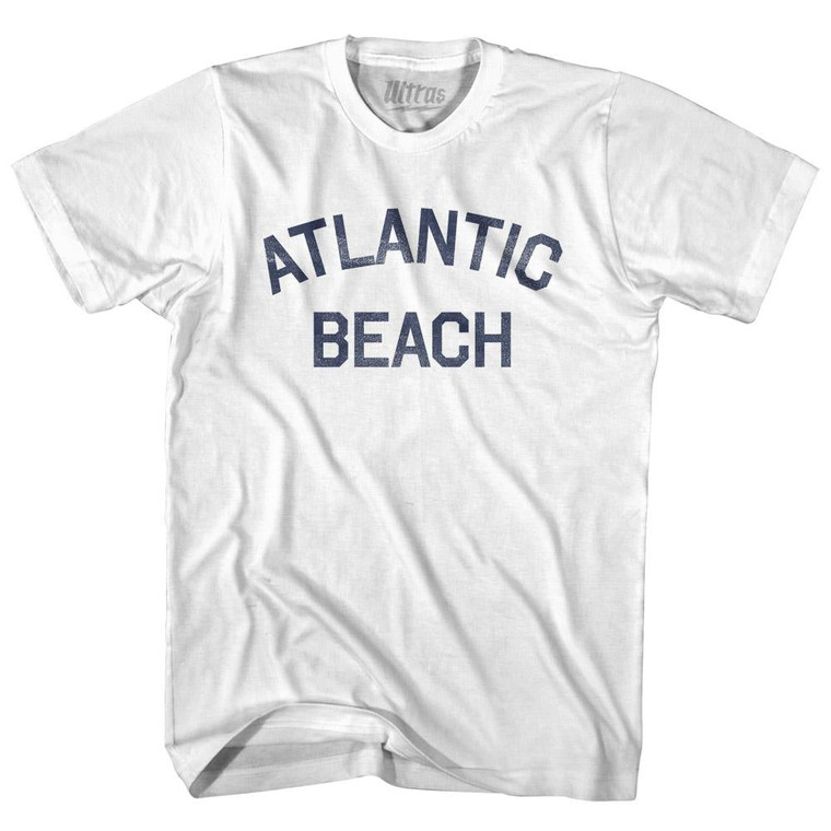 Florida Atlantic Beach Womens Cotton Junior Cut Vintage T-shirt - White