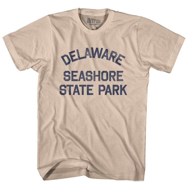 Delaware Delaware Seashore State Park Adult Cotton Vintage T-shirt - Creme