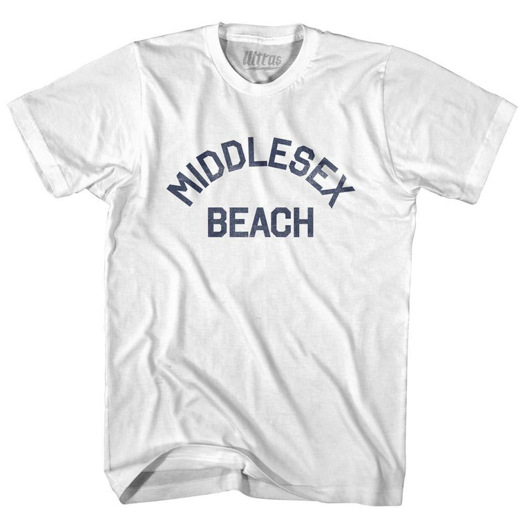 Delaware Middlesex Beach Adult Cotton Vintage T-shirt - White