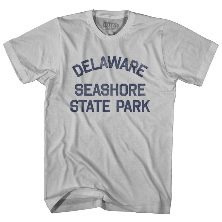Delaware Delaware Seashore State Park Adult Cotton Vintage T-shirt - Cool Grey