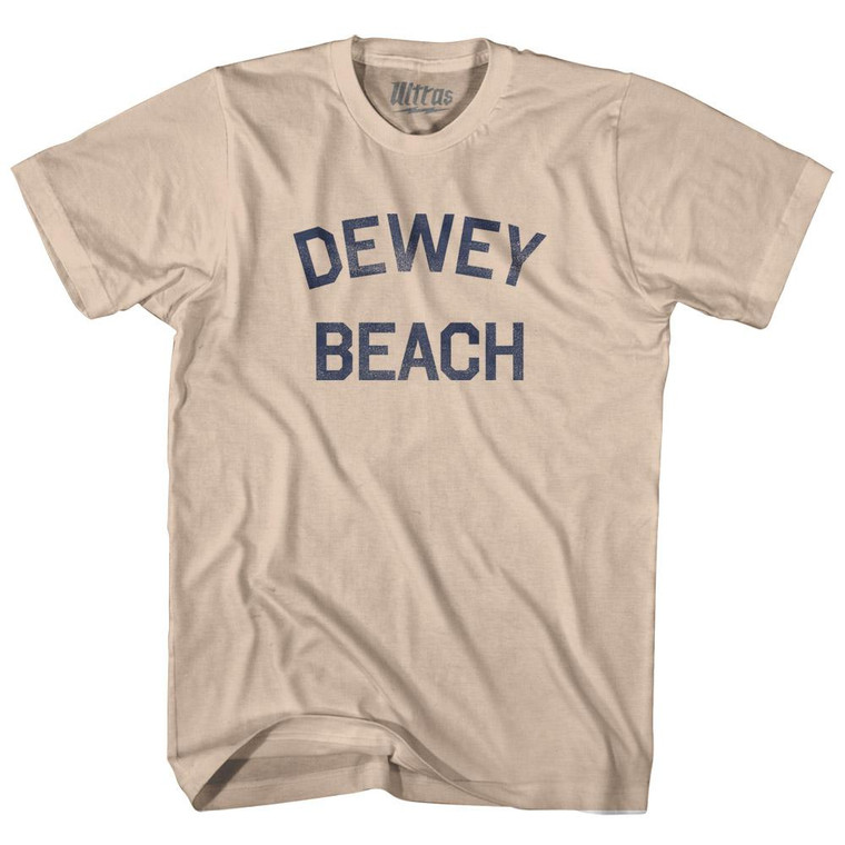 Delaware Dewey Beach Adult Cotton Vintage T-shirt - Creme