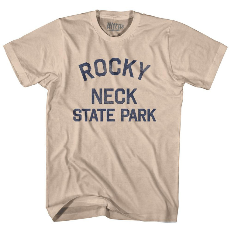 Connecticut Rocky Neck State Park Adult Cotton Vintage T-shirt-Creme