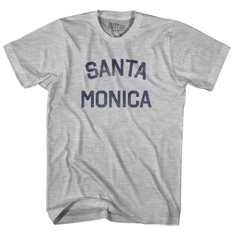 California Santa Monica Womens Cotton Junior Cut Vintage T-shirt - Grey Heather