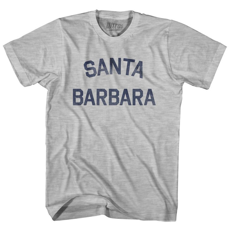 California Santa Barbara Adult Cotton Vintage T-shirt - Grey Heather