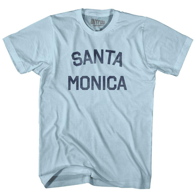 California Santa Monica Adult Cotton Vintage T-shirt - Light Blue