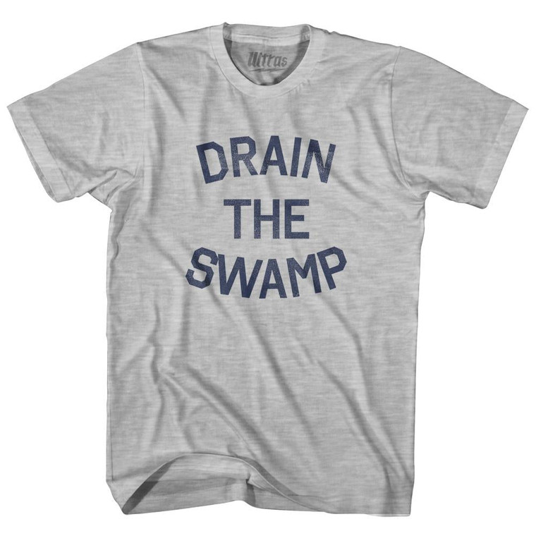 Drain The Swamp Adult Cotton Political City T-shirt - Grey Heather