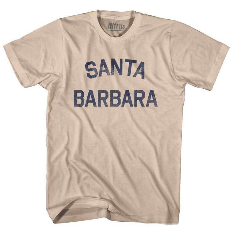 California Santa Barbara Adult Cotton Vintage T-shirt - Creme