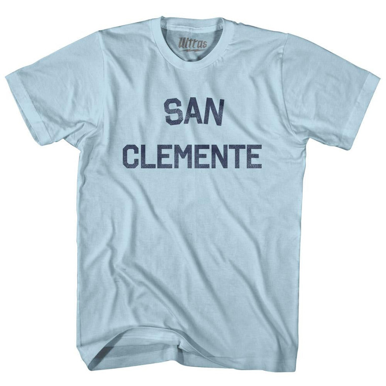 California San Clemente Adult Cotton Vintage T-shirt - Light Blue