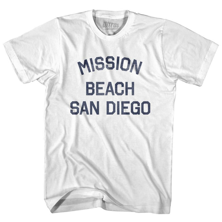 California Mission Beach, San Diego Youth Cotton Vintage T-shirt - White