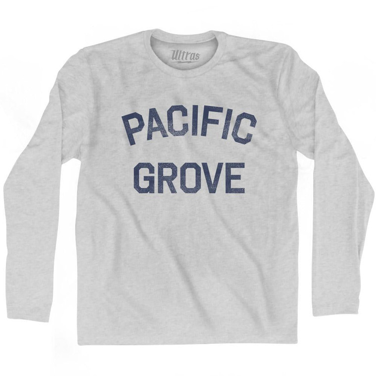 California Pacific Grove Adult Cotton Long Sleeve Vintage T-shirt - Grey Heather