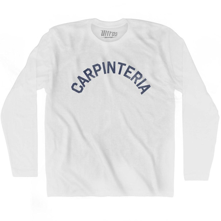 California Carpinteria Adult Cotton Long Sleeve Vintage T-shirt - White